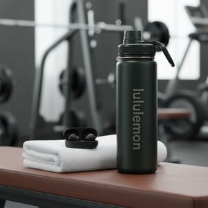 Lululemon Black Back to Life Tumbler Sport Water Bottle Nwt 24oz